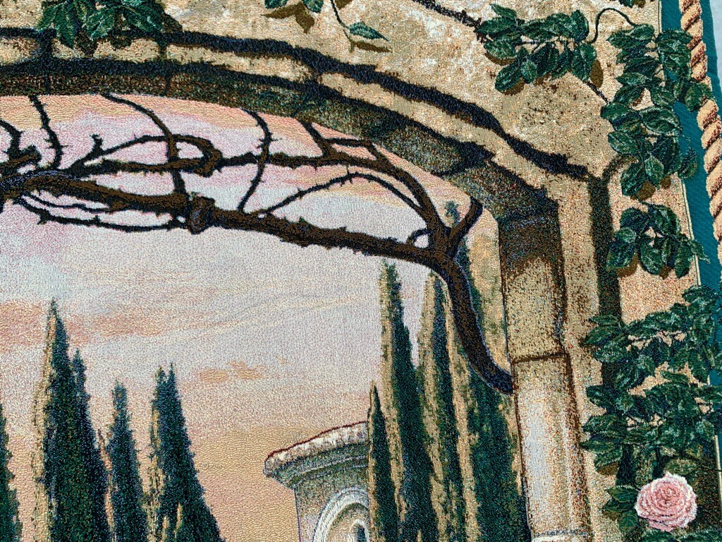 Vintage Pictorial French Tapestry Garden view Tapestry Home Decor Tapestry 5x6ft