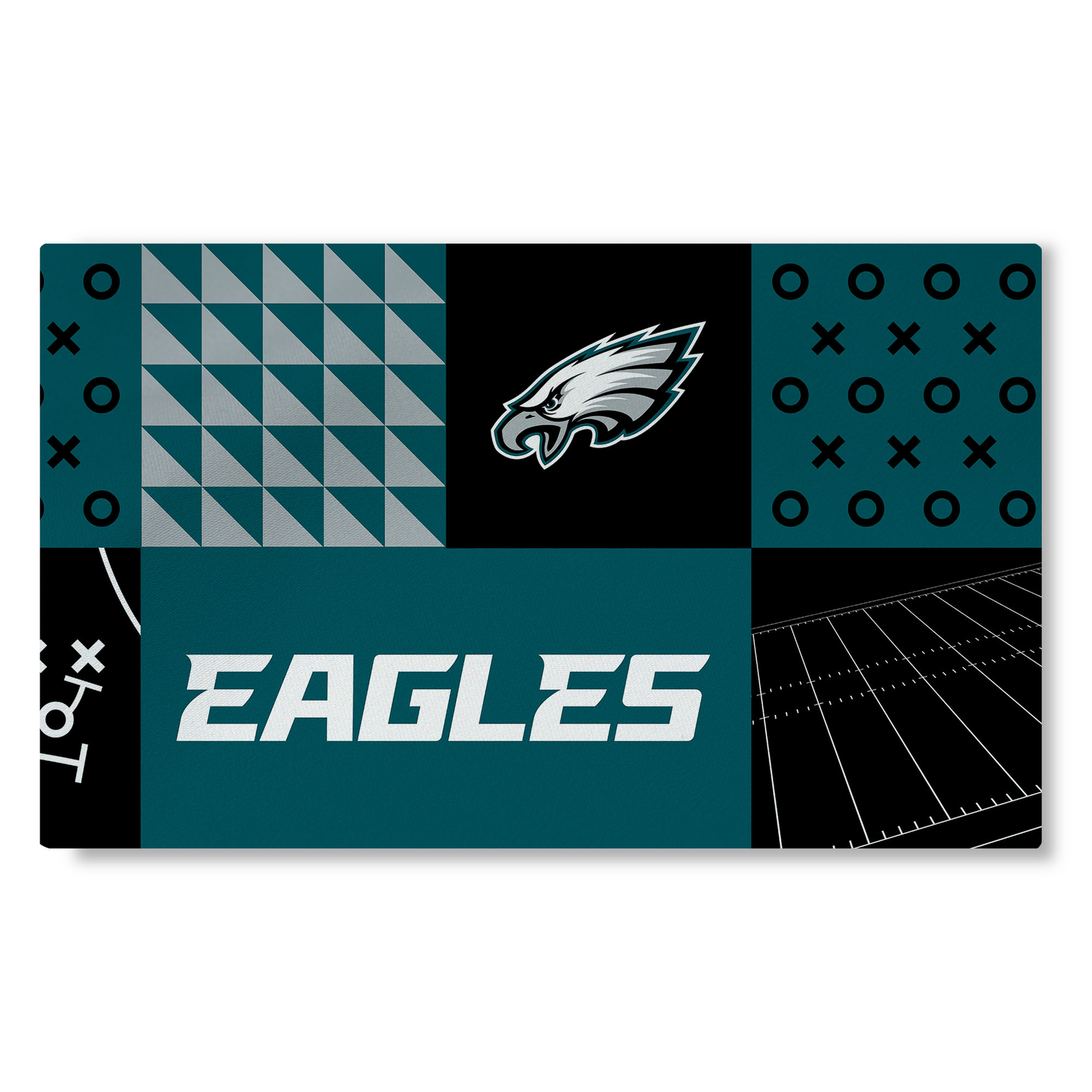 Northwest NFL Philadelphia Eagles Colorblock Washable Area Living Rug, 36″ X 60″