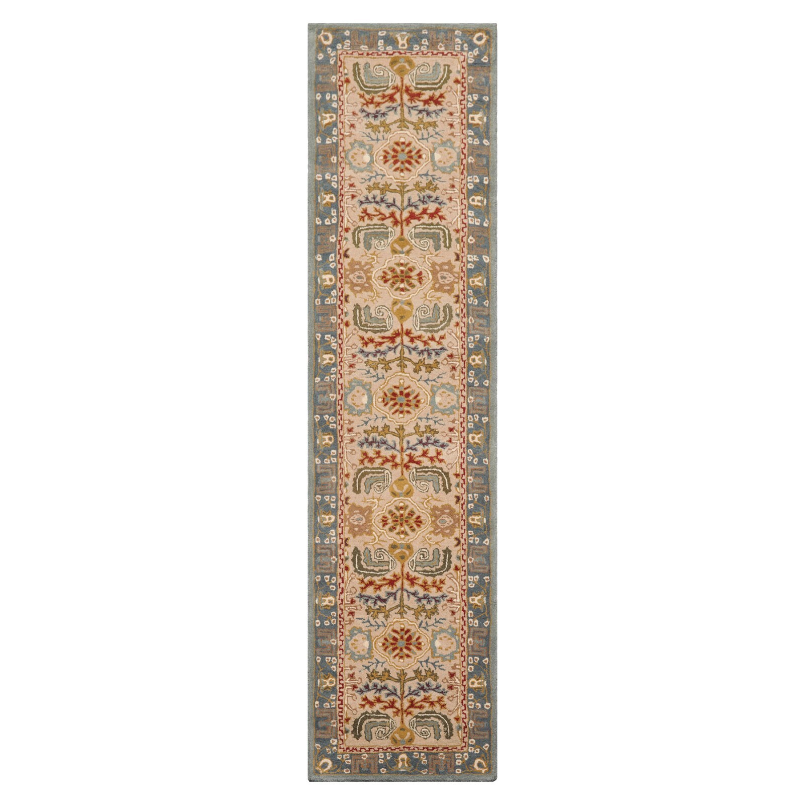 Multi Sizes Handmade 100% Wool Arts & Craft Transitional Oriental Area Rug Beige