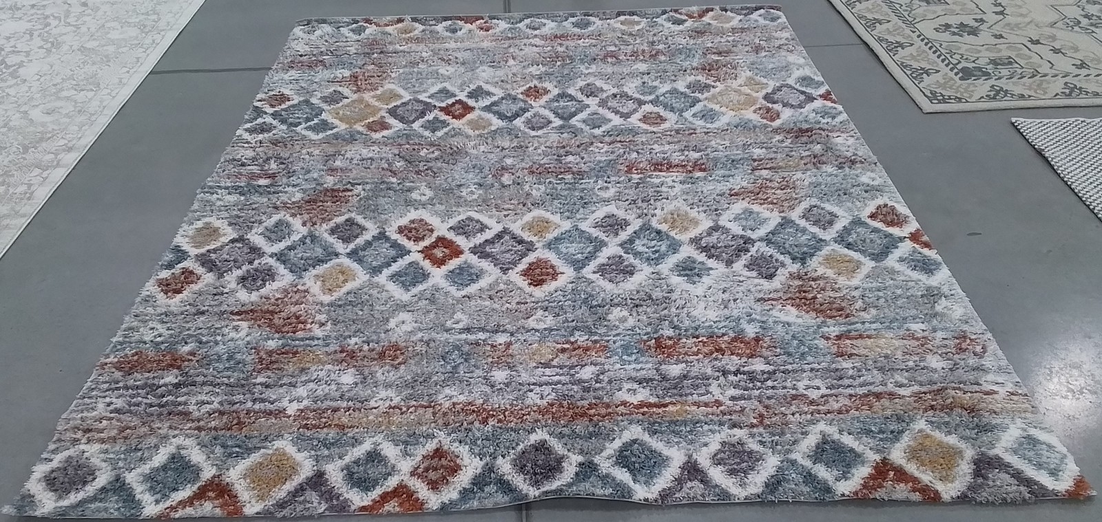 BLUE RUST / IVORY 8′-0″ x 10′-0″ Flaw in Rug, Reduced Price 1172802890 BER585A-8