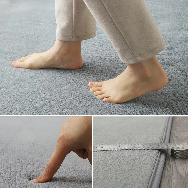 Plush Non-Slip Coral Velvet Carpet for Living Room & Kids Play Area
