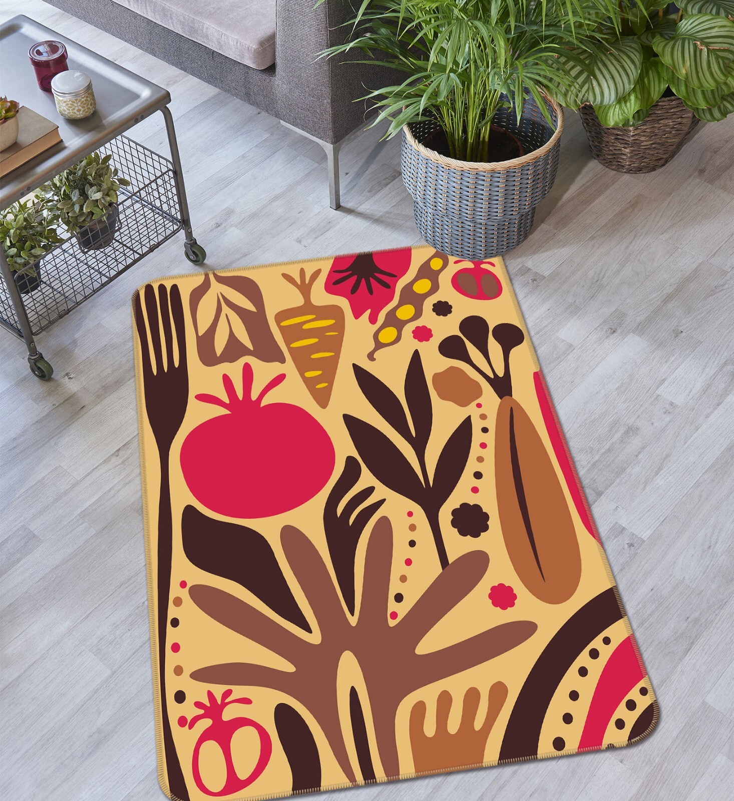 3D Hand Drawn Fruits ZHUA942 Game Non Slip Rug Mat Photo Carpet Amy
