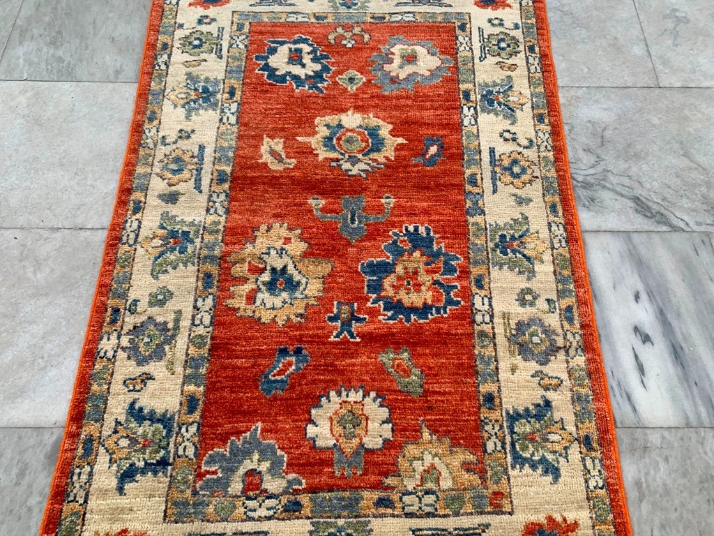 2×4 ft Afghan Kazak Rug Handmade Rugs Traditional Rug Oriental Medallion Rug