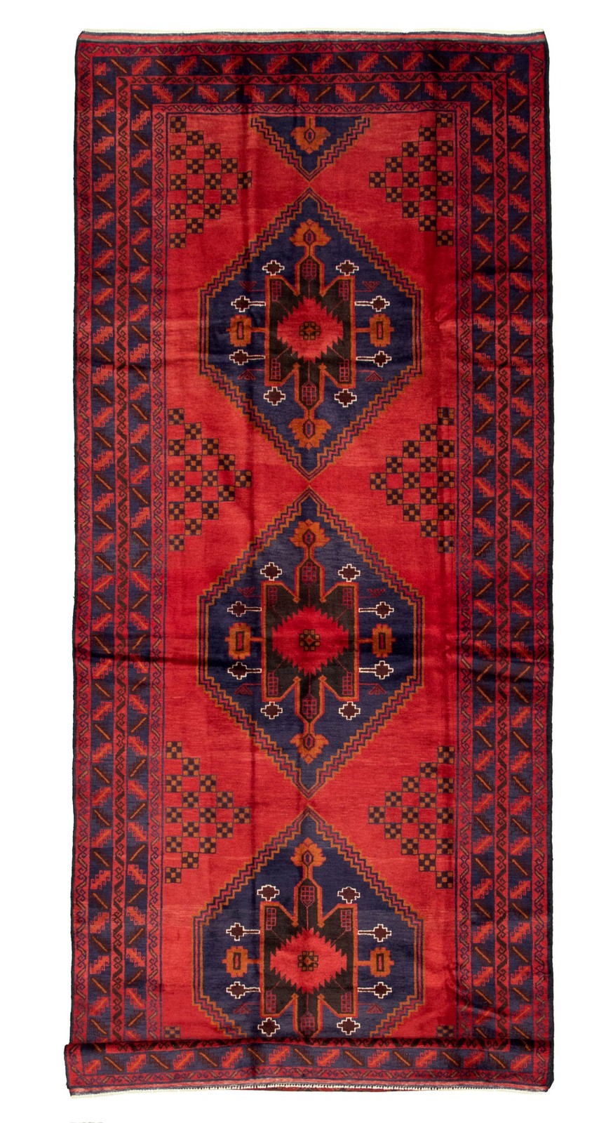 Vintage 5’1″ x 12’6″ Traditional Hand Knotted Vegetable Dye Wool Area Rug