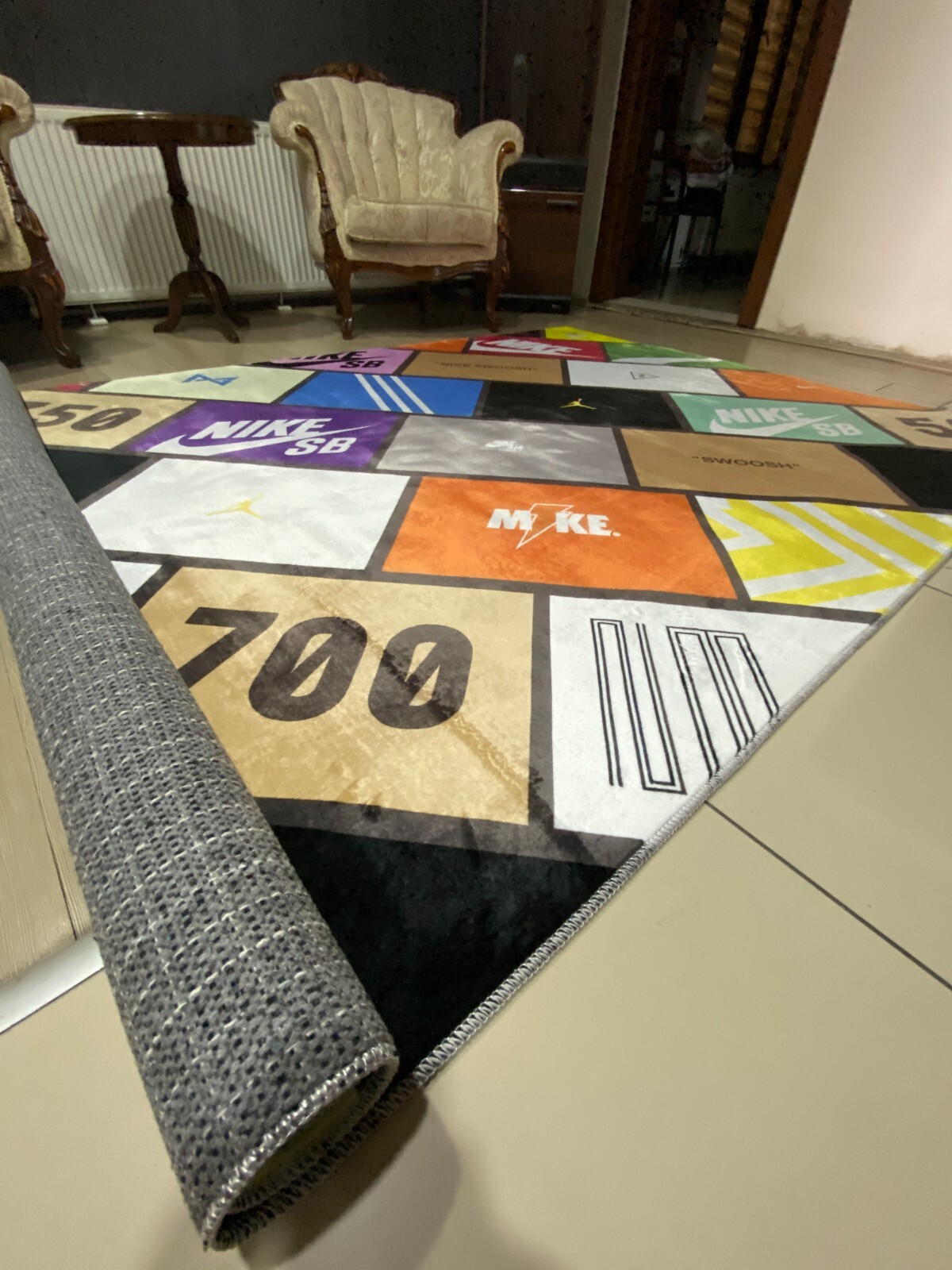Shoebox rug, sneaker rug, sneaker room rug, shoe rug, hypebeast rug