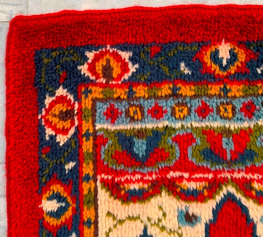 Vintage Swedish Scandinavian Soft Medallion Design Fluffy Home Decor Rug 3×5 ft