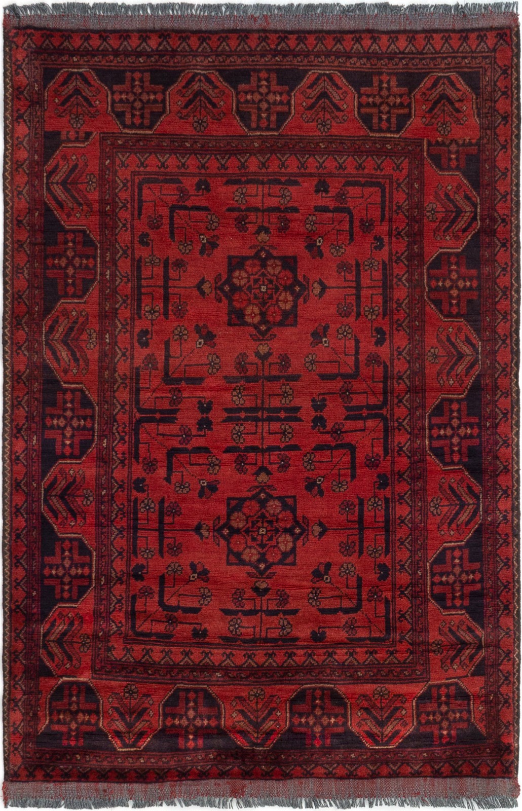 Traditional Hand-knotted Wool Oriental Carpet 3’3″ x 4’10” Area Rug