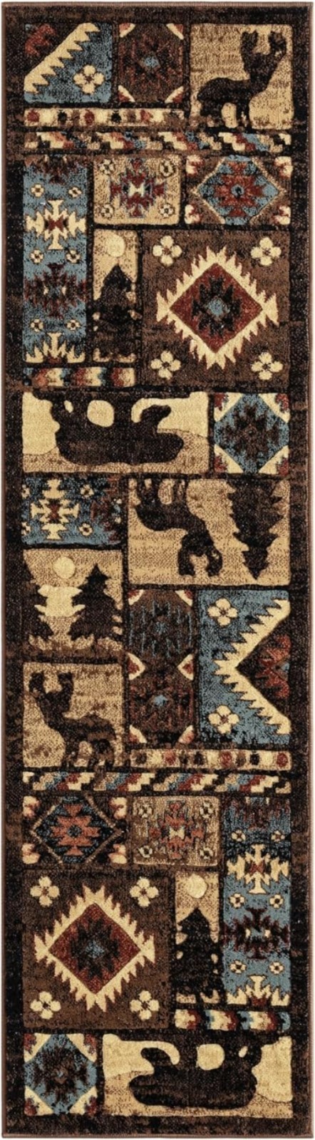 Luxury Buffalo Bear Rug 1’10″x6’10” – Fade & Stain Resistant, Cozy Comfort
