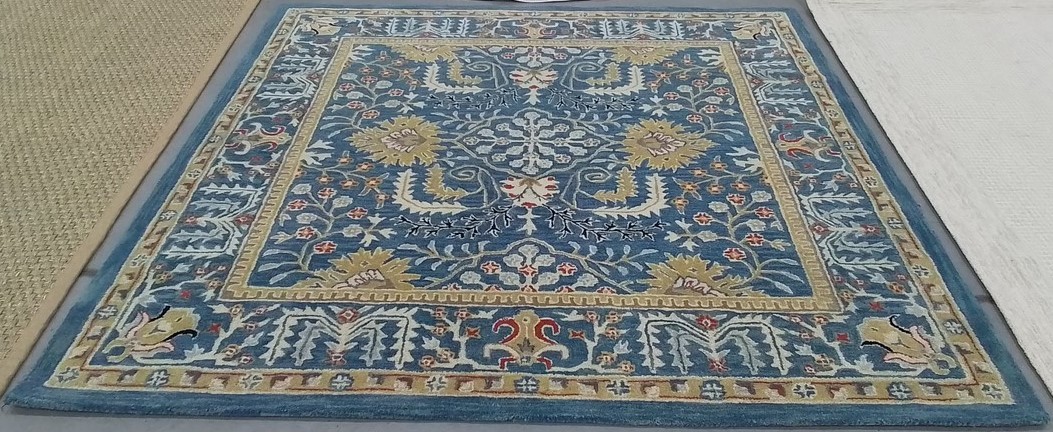 DARK BLUE / MULTI 8′-0″ x 8′-0″ Flaw in Rug, Reduced Price 1172806192 AT64B-8SQ