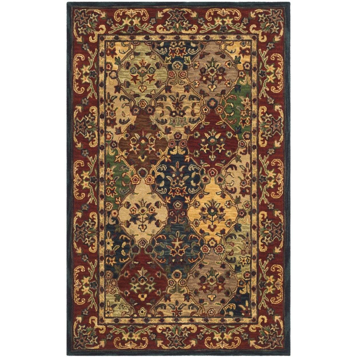 SAFAVIEH Heritage HG911B Handmade Beige / Burgundy Rug
