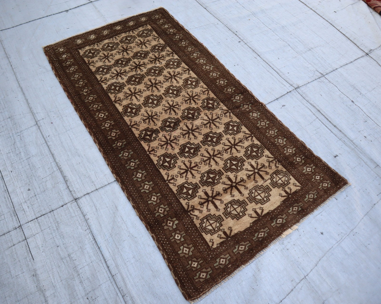 2’8×5’0 ft Beige Handmade Muted Neutral Rug/ Oriental Rug/ Vintage Entryway Rug
