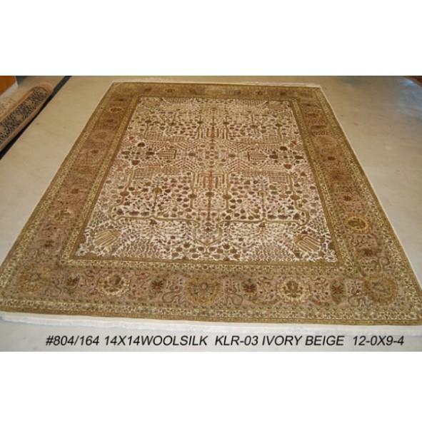 Harooni Rugs Fascinating 9×12 Handmade Silk & Wool Indian Rug PIX-804-164