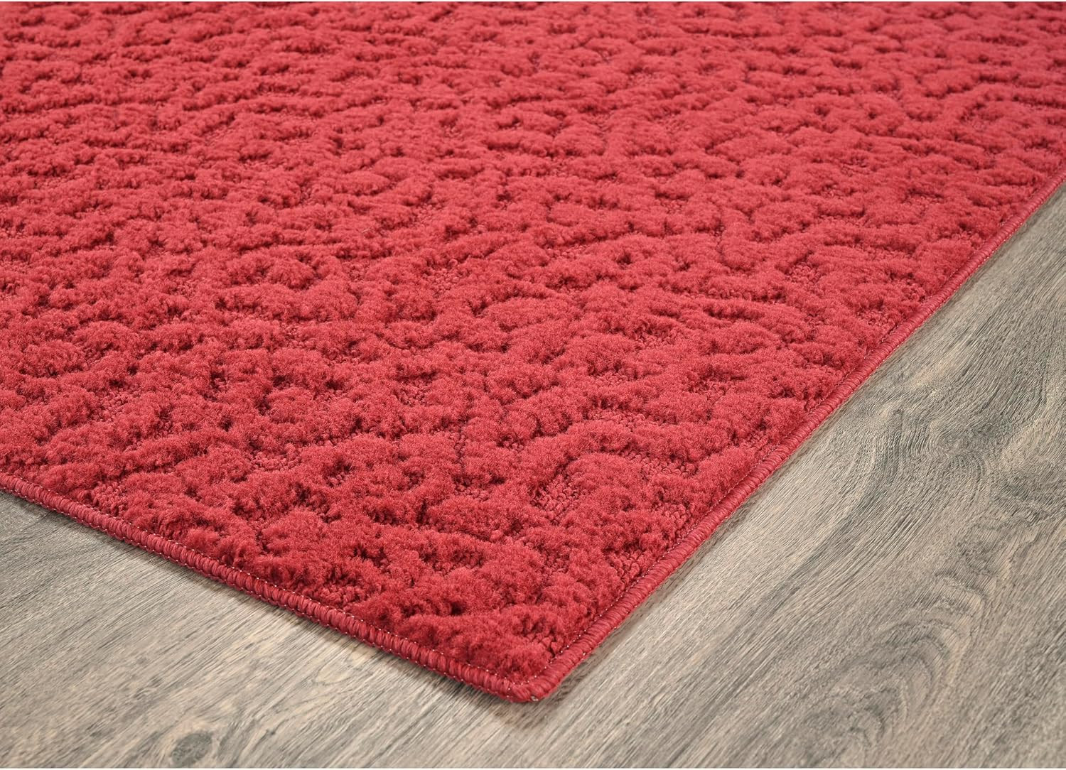 Ivy 12 Ft. X 15 Ft. Chili Red Geometric Solid Color Area Rug – Durable, Stylish,