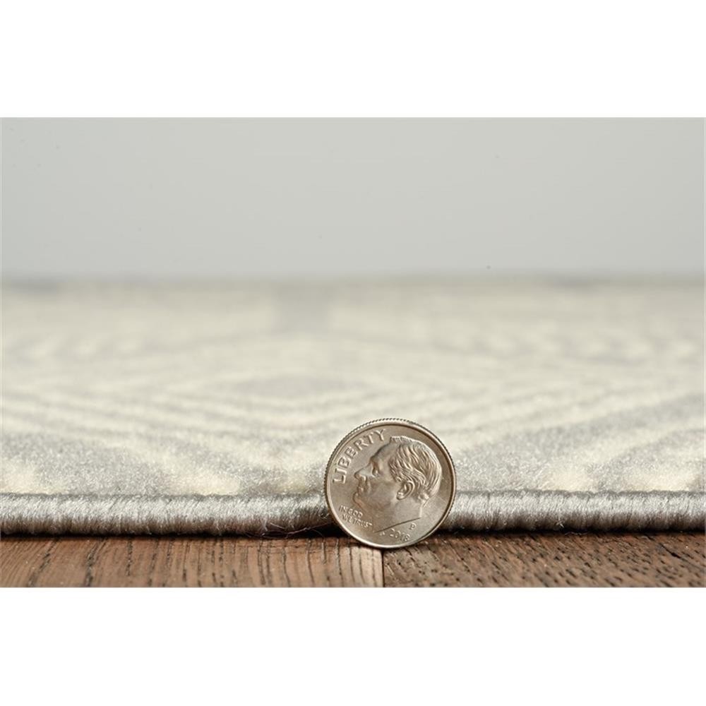 Linon Calibri Henley Polypropylene 4’3″x7’3″ Rug in Gray and Bone