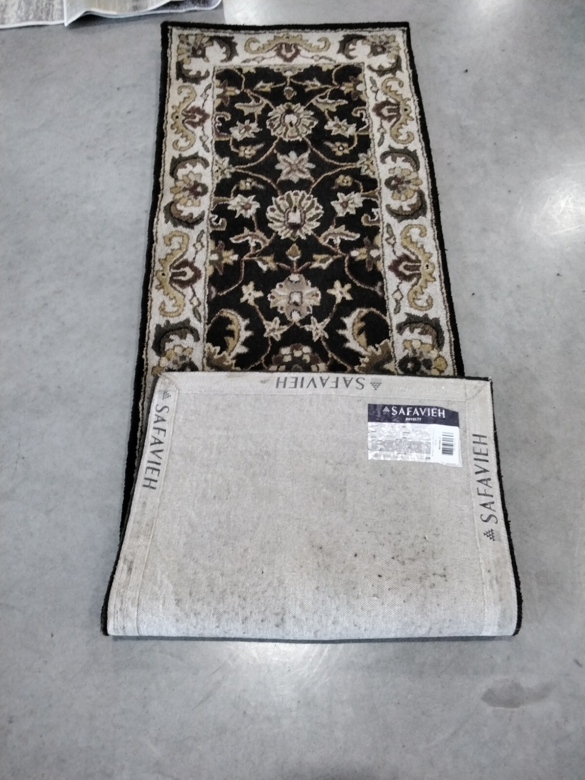 CHOCOLATE / BEIGE 2′-3″ X 7′ Back Stain Rug, Reduced Price 1172741304 ROY239A-27