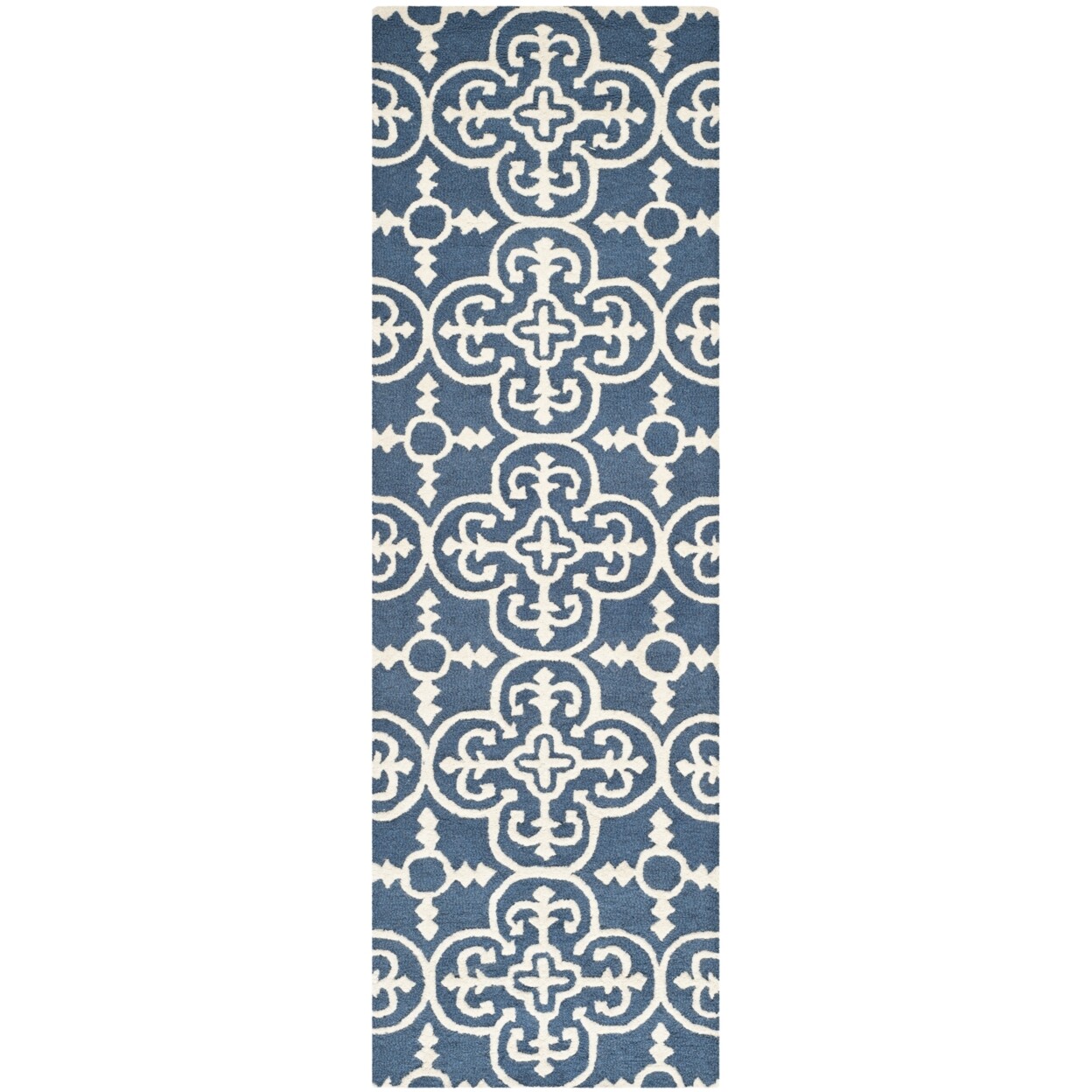 SAFAVIEH Cambridge CAM133G Handmade Navy / Ivory Rug