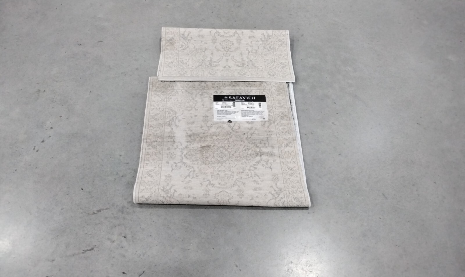 LIGHT GREY /CREAM 2′-2″ X 7′ Back Stain Rug, Reduced Price 1172725098 ISA921G-27