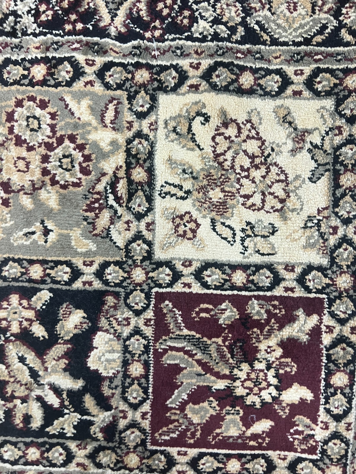 1’8″ x 2’9″ New Belgian Panel Design Oriental Rug – Machine Made