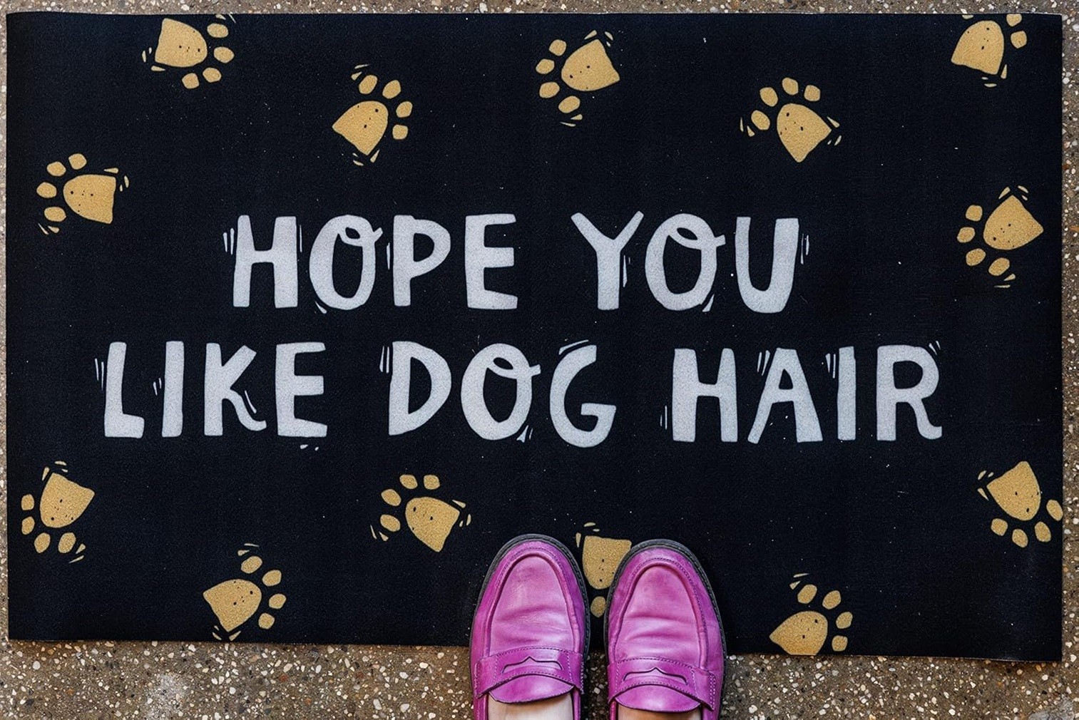 Hope You Like Dog Hair Outdoor/Indoor Rug 34″ x 20″ Dog Mom, Dog Dad NWT