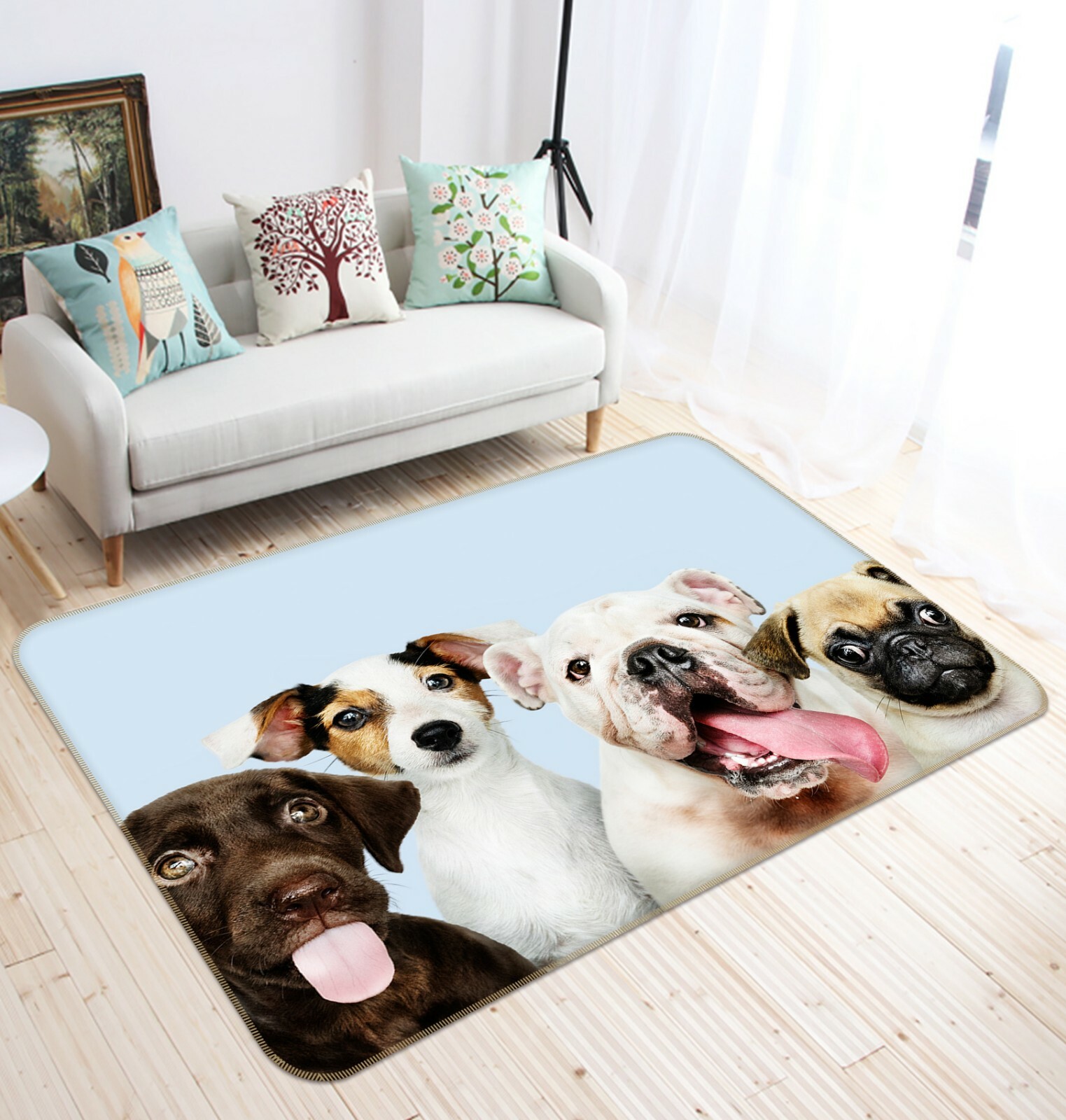 3D Puppy tongue C301 Animal Non Slip Rug Mat Elegant Photo Carpet Zoe