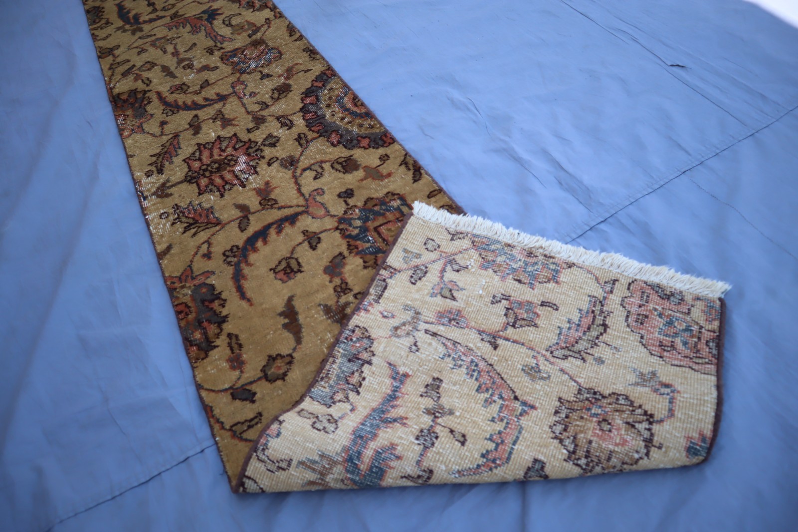 1’8×16’8 ft Handmade Wool Low Pile Gabbeh Rug, Narrow Runner 2×17 ft Stairs Rug