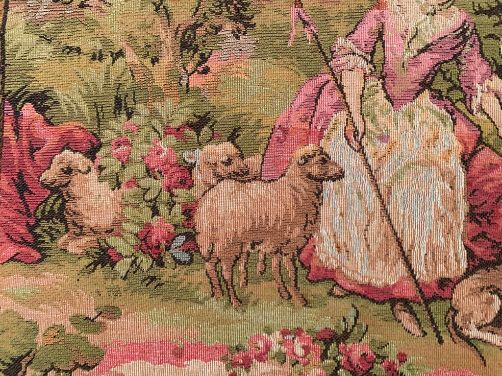 Vintage Tapestry, Pictorial French Tapestry Romantic Tapestry Home Decor 2x3ft