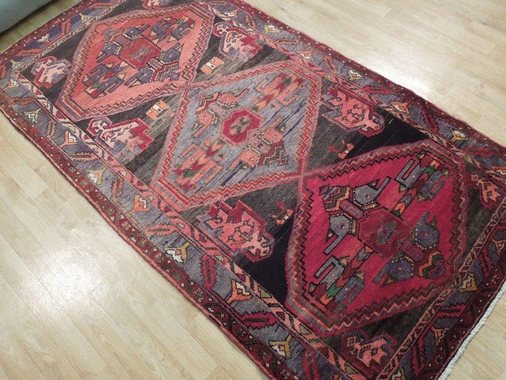 4 x 8 Multi-Color Semi Antique Perrsian Hamadan Rug 71299