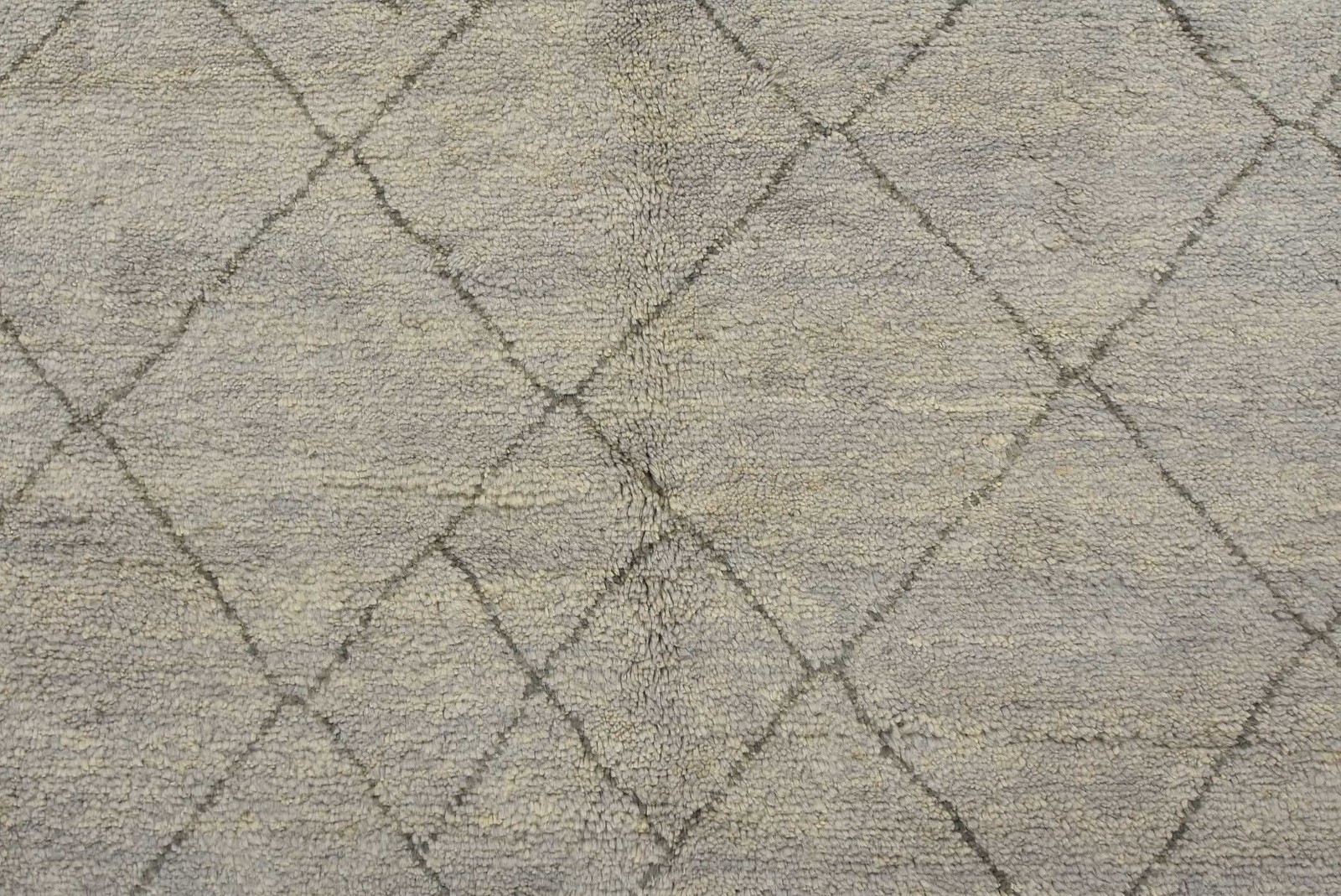 Moroccan Rug 8’2” x 10’1” Gray Wool Contemporary Hand-Knotted Carpet