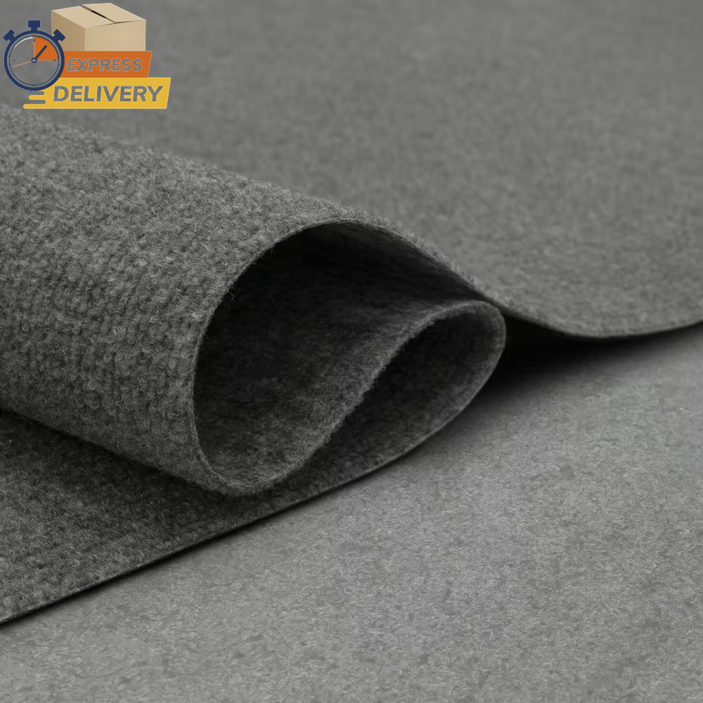 Unbound Smoke Gray Ribbed 6 Ft. X 8 Ft. Indoor/Outdoor Area Rug 👌