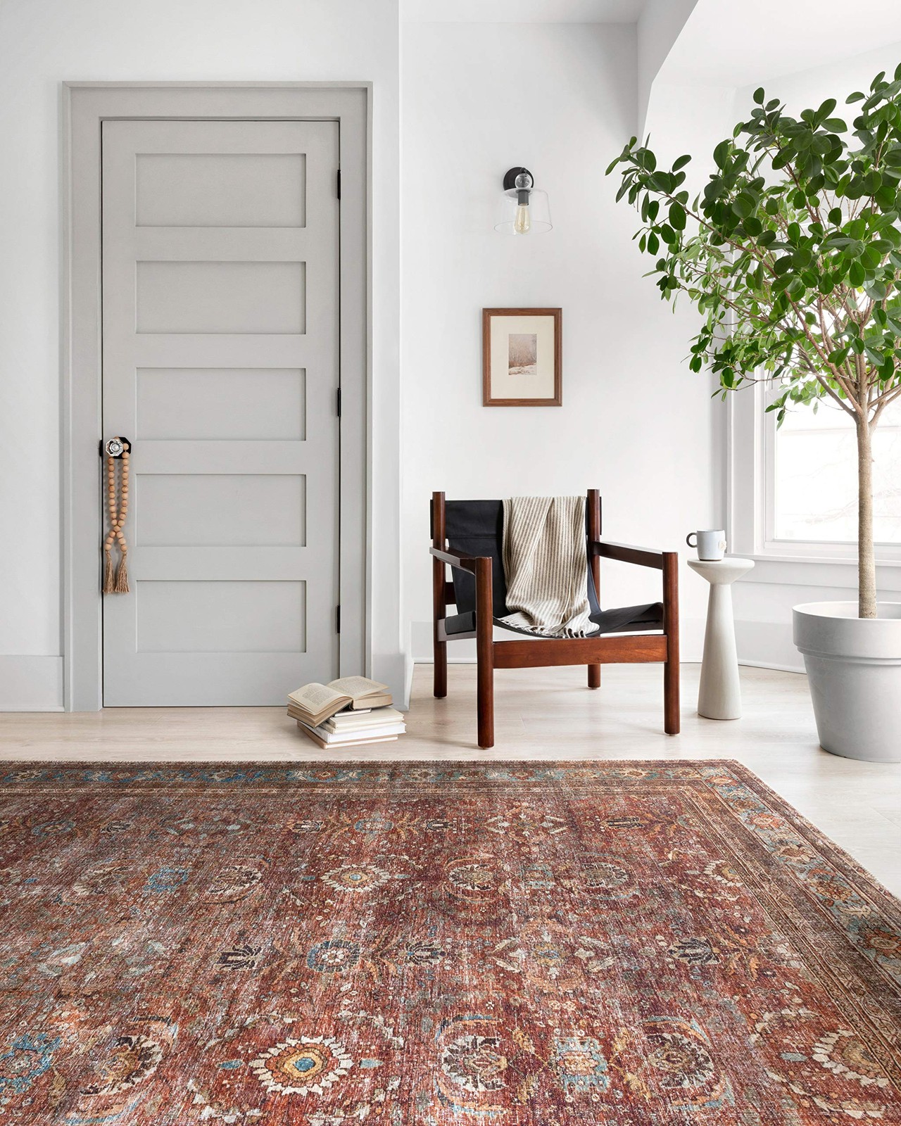 Loloi Layla Collection Lay-01 Brick/Blue 2-3 X 3-9 .13 Thick Accent Rug Soft