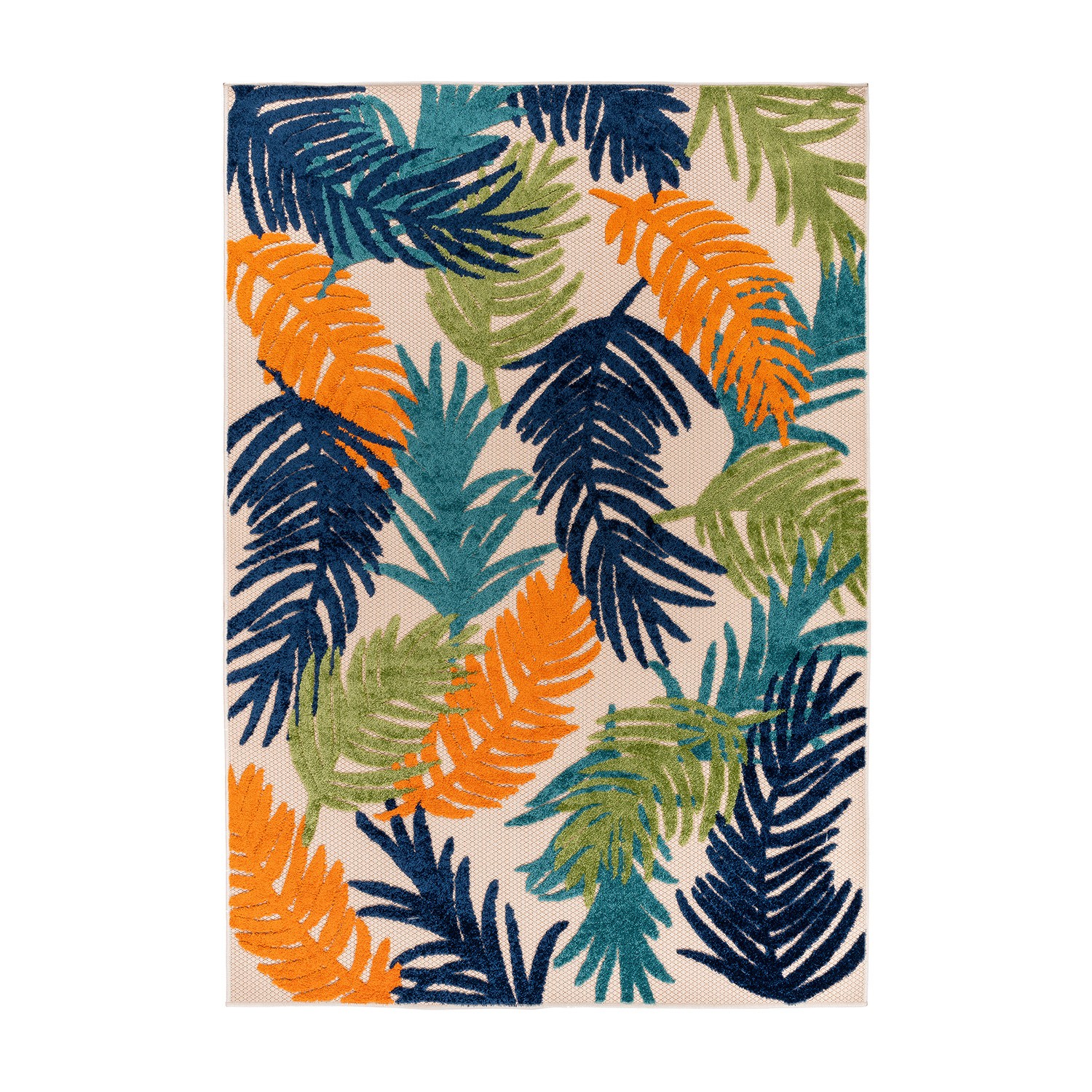 Rugshop Outdoor Rug 5×7 Tropical Floral Modern Indoor/Outdoor Rugs Patio Carpet