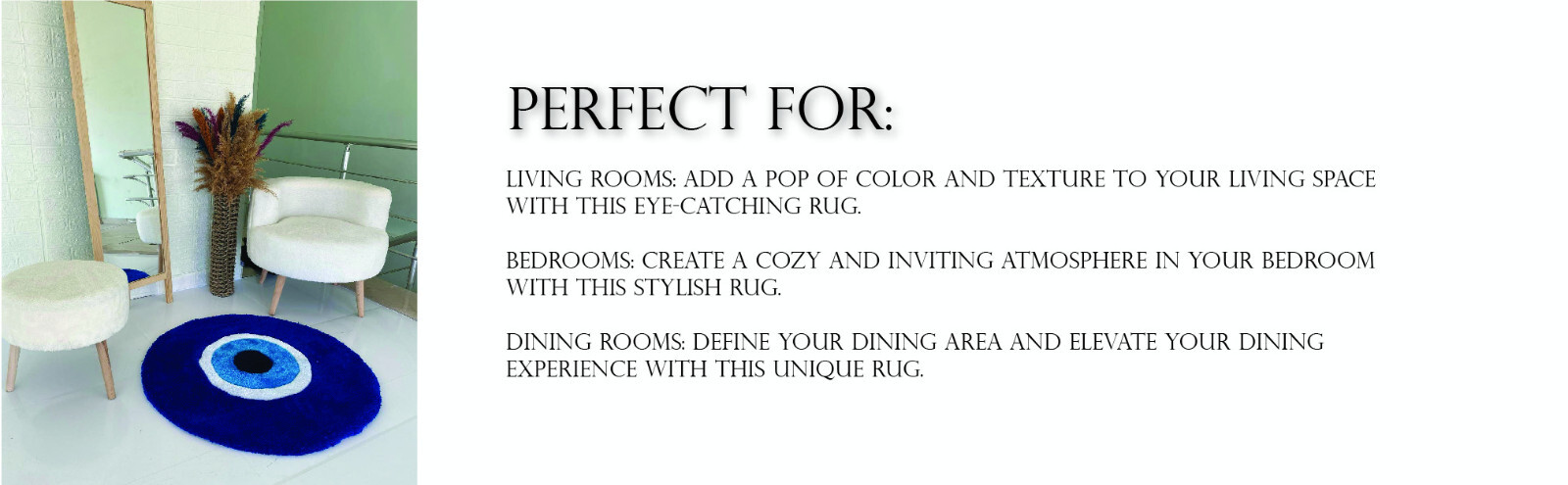 Good Luck Eye Shaped Handmade Rug