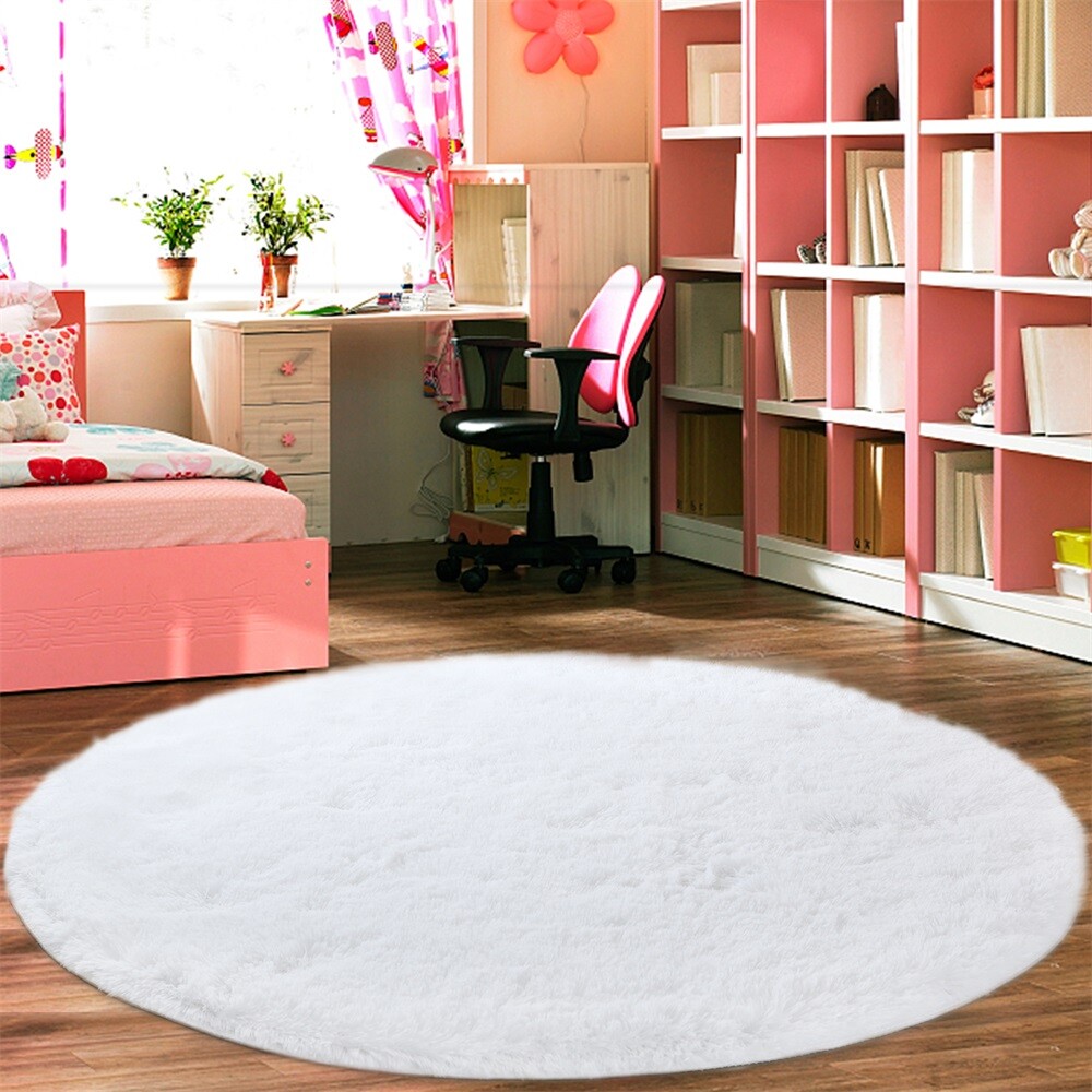 Luxury Fluffy Rug Ultra Soft Shag Carpet Round For Bedroom Living Room Area Rugs