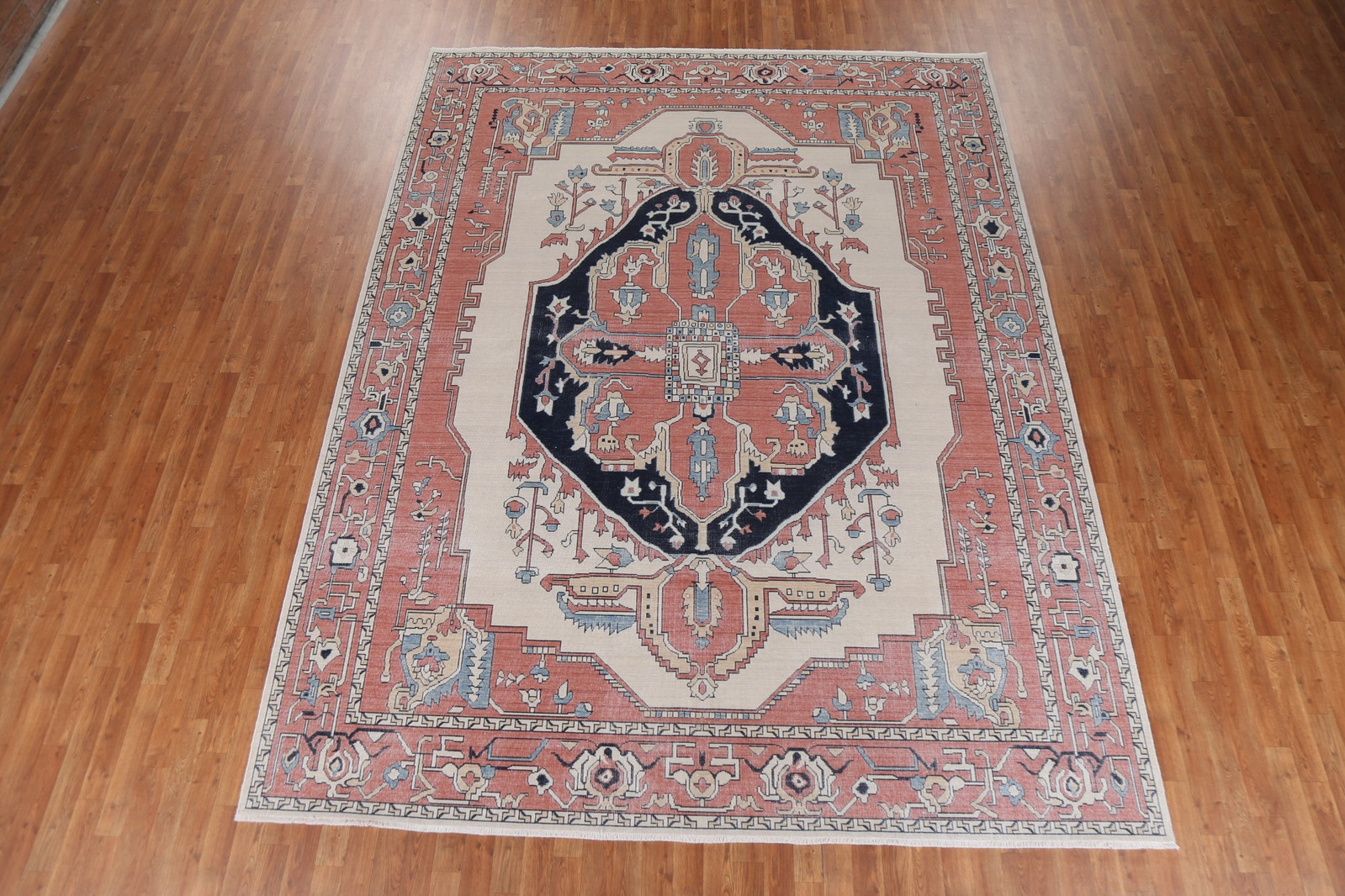 Medallion Design Traditional Wool Carpet Geometric Turkish Area Rug 9×12 Ft