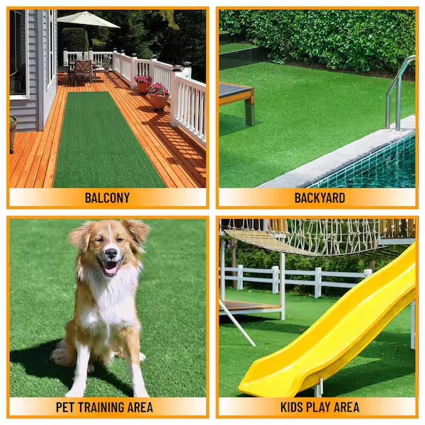 Artificial Grass Runner Rug 3×10 Green Indoor Outdoor Waterproof Turf Carpet Mat