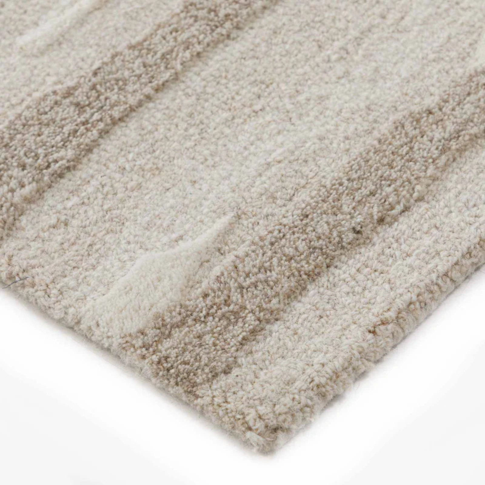 Hand Tufted NZ Wool Area Rug Modern Neutral Striped Carpet Living Room 8×10,9×12
