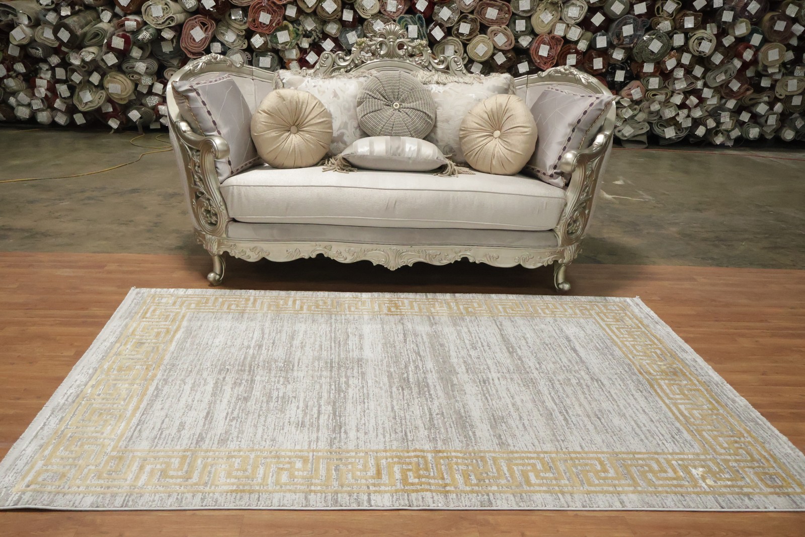 Modern Neutral Area Rug 5×8 Ft Contemporary Abstract Turkish Carpet Bedroom Rug