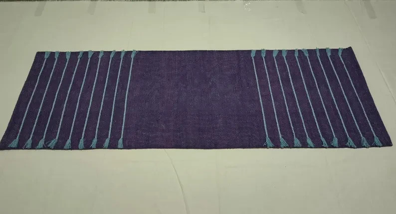 Organic Herbal Cotton Yoga Mat – Ecofriendly, Handwoven, Anti-Slip Exercise & Me