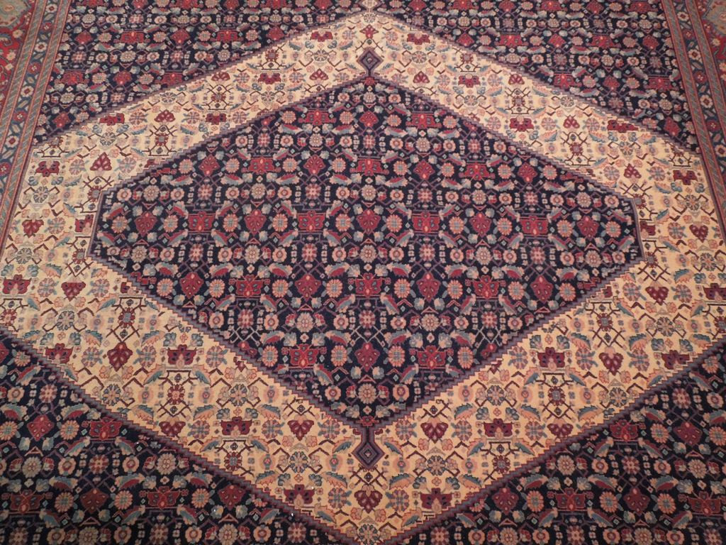 8×10′ High Quality Perrsian Sannadaj Bijaar Wool on Silk Rug #PIX-18649