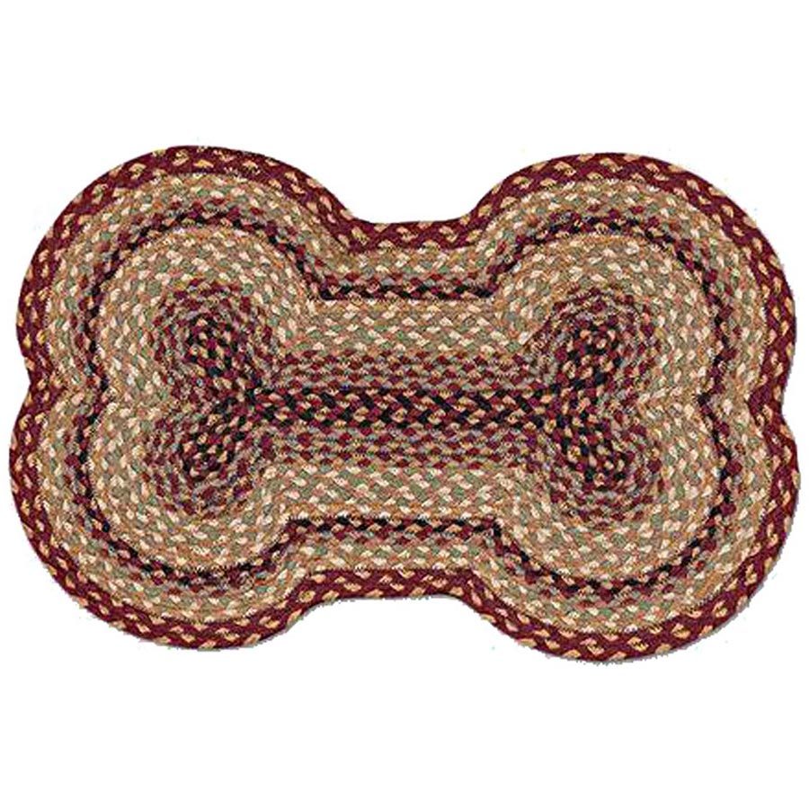 Eco Friendsly Braided Dog Bone Shaped Jute Braided Home Rug