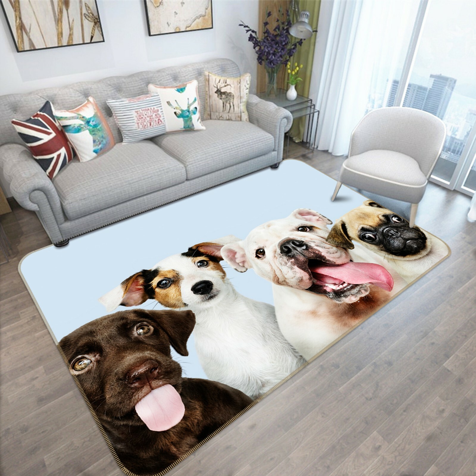 3D Puppy tongue C301 Animal Non Slip Rug Mat Elegant Photo Carpet Zoe