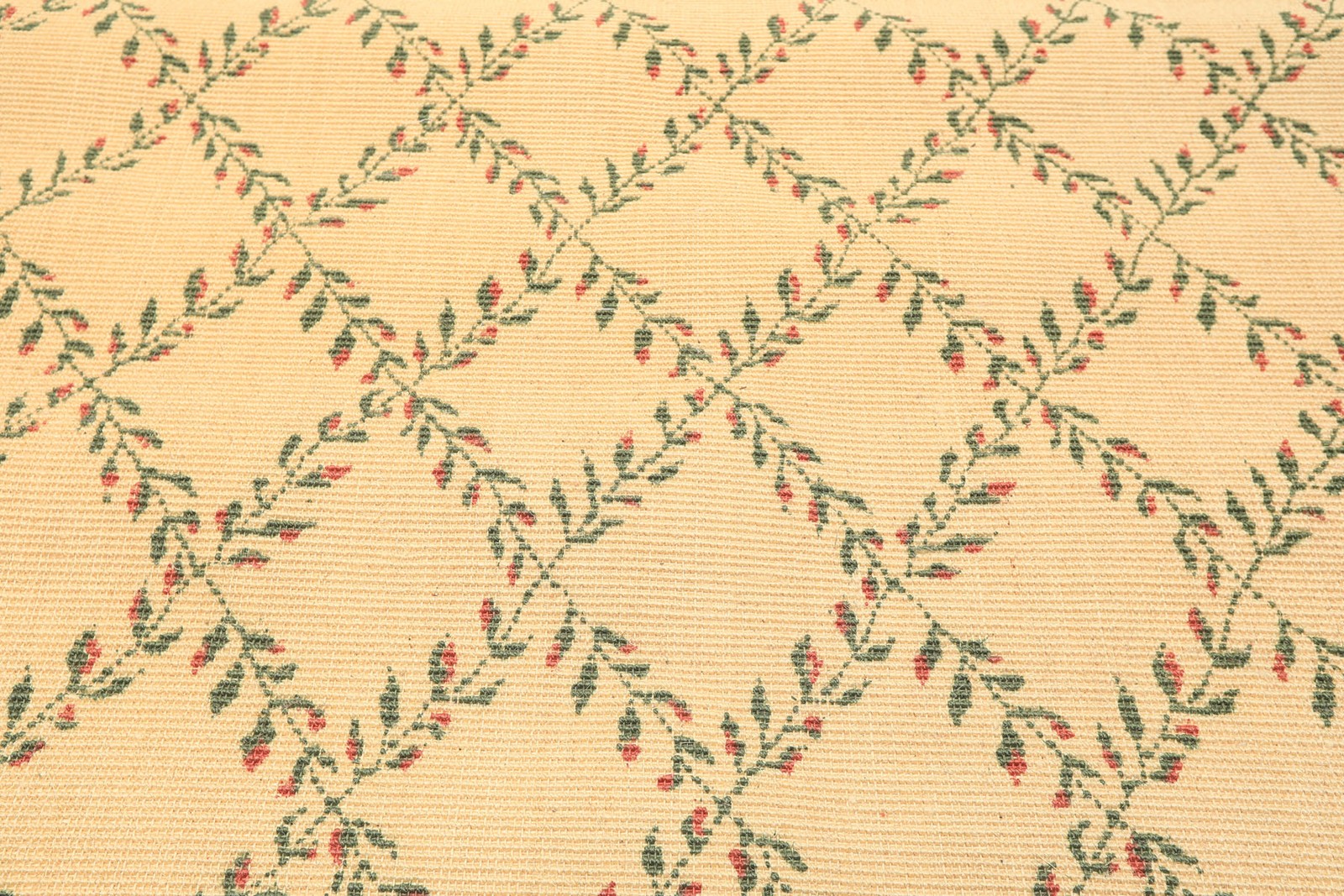 5’11”x9 Sisal Tan, Green Transitional Trellis Rug