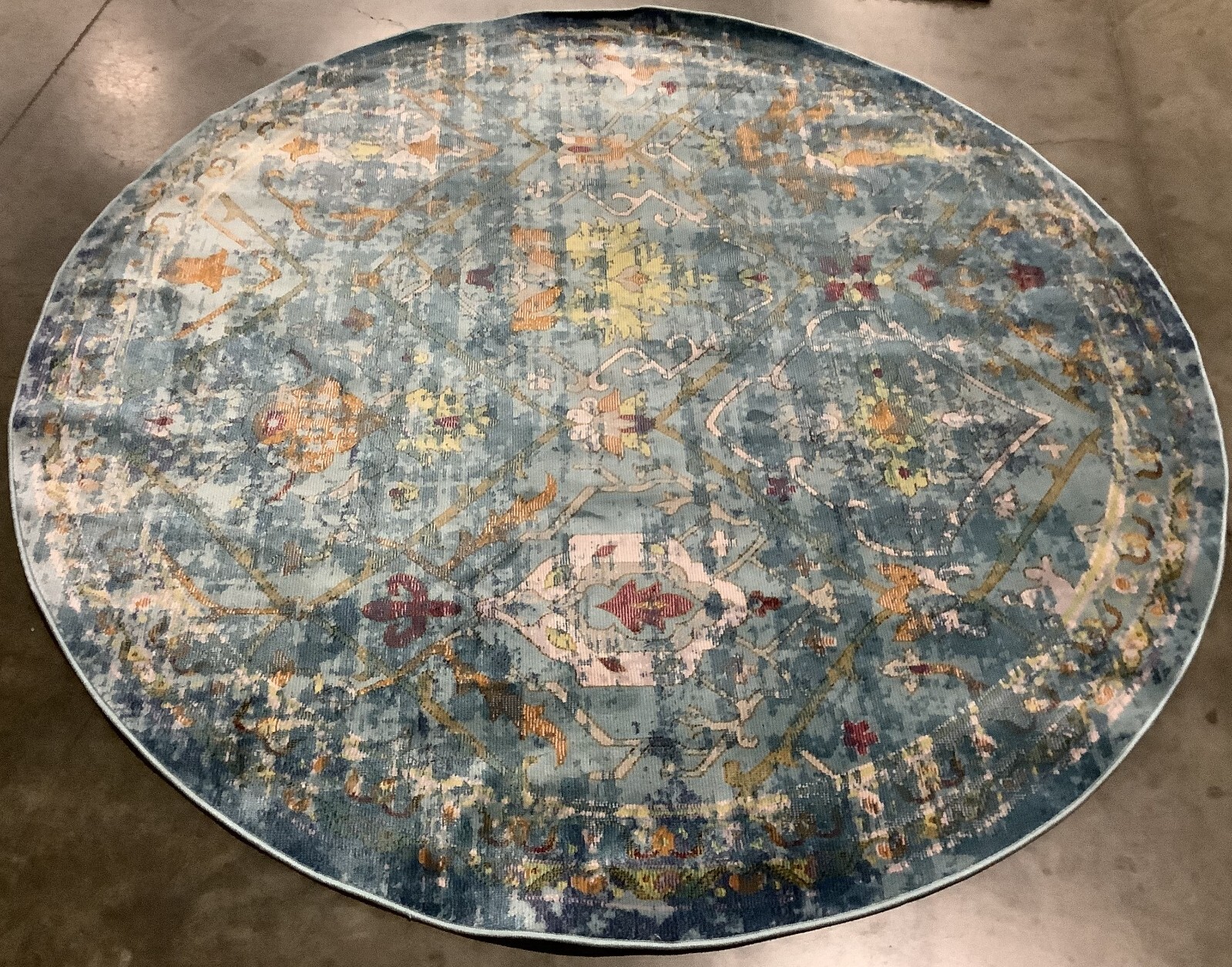 BLUE / MULTI 6′-5″ x 6′-5″ Flaw in Rug, Reduced Price 1172674844 ARA169B-6R