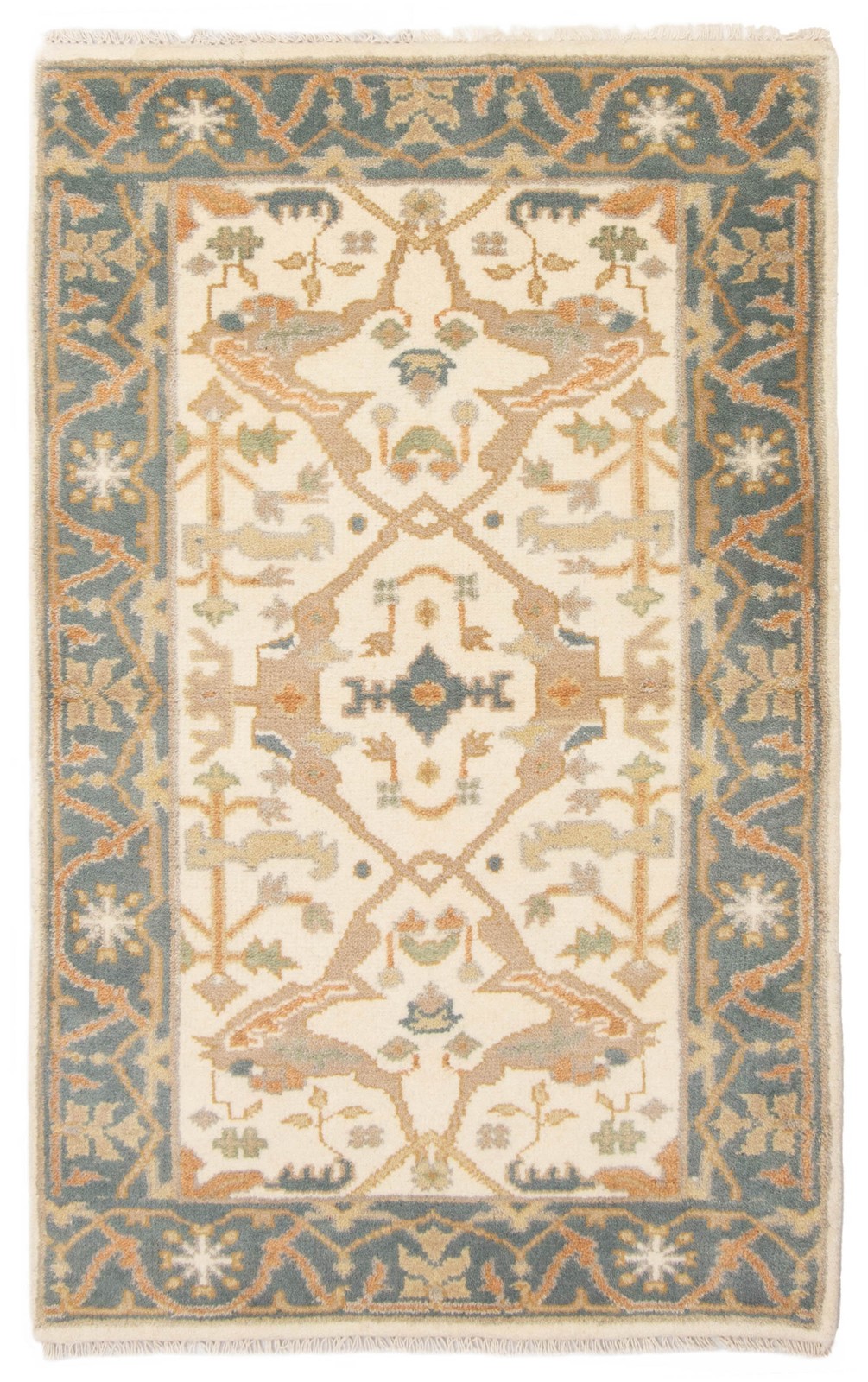 Traditional Hand-knotted Carpet 3’0″ x 4’11” Wool Oriental Area Rug