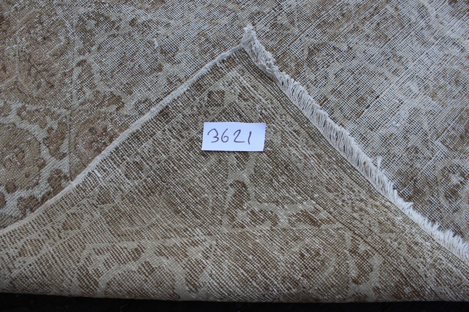 Vintage Handmade Turkish Oushak Bedroom Wool Area Rug Carpet, 8’2″x5’3″