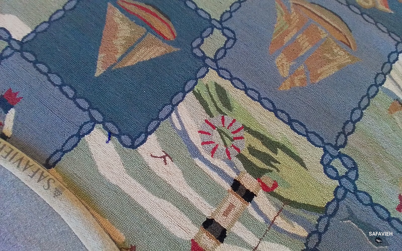 BLUE 7′-6″ x 9′-6″ Flaw in Rug, Reduced Price 1172771126 HK267A-8OV