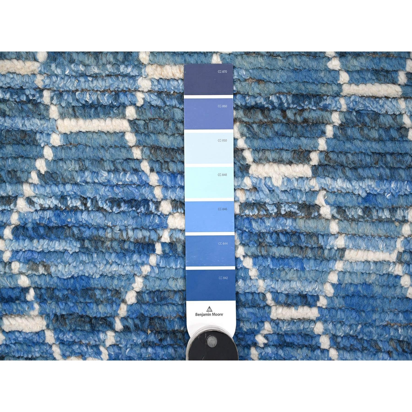 12′ x 16’1″ Alaskan Blue Hand Knotted Moroccan Extra Large Oriental Rug R89135