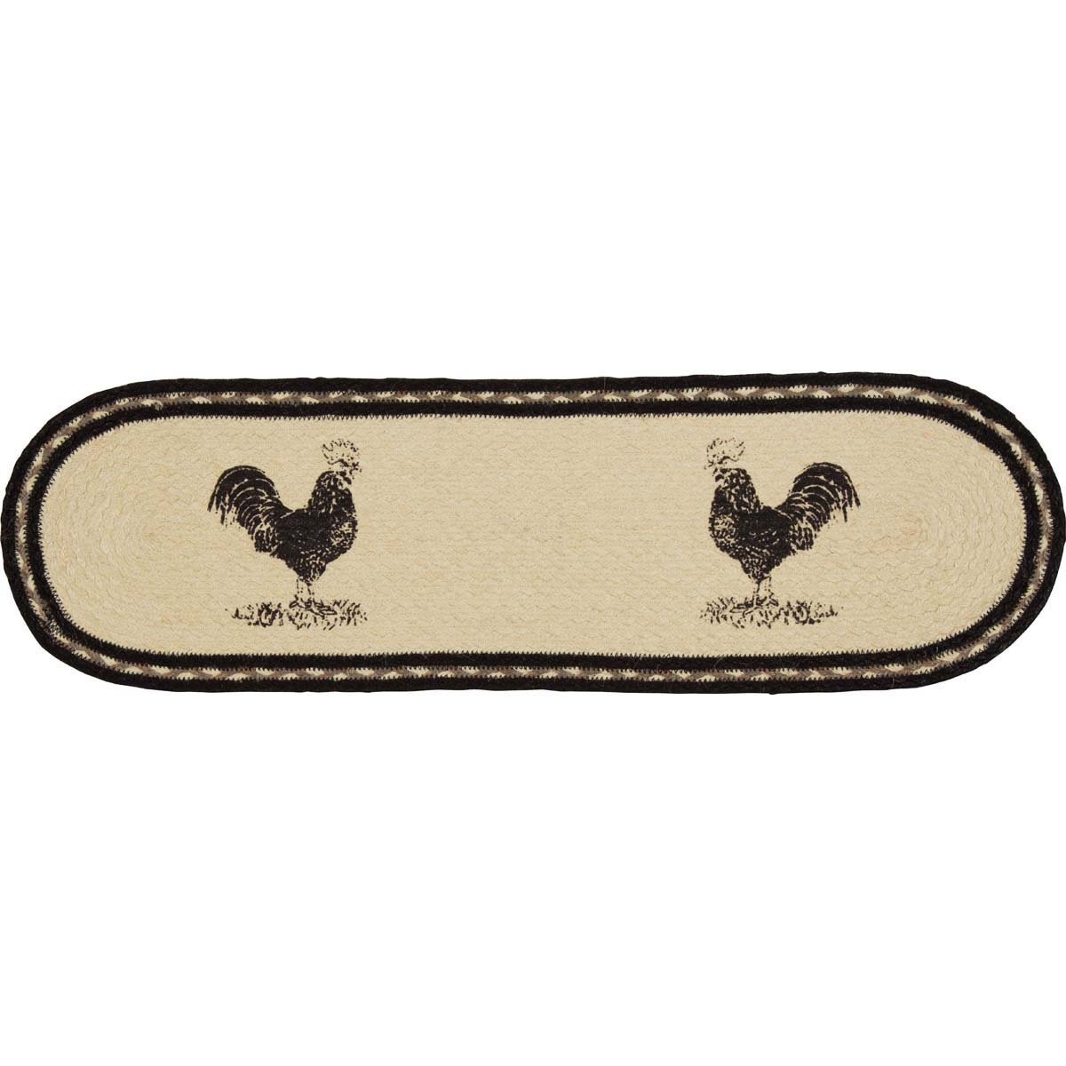 Farmhouse Flooring Miller Farm Charcoal Poultry Jute Latex Backing Stenciled …