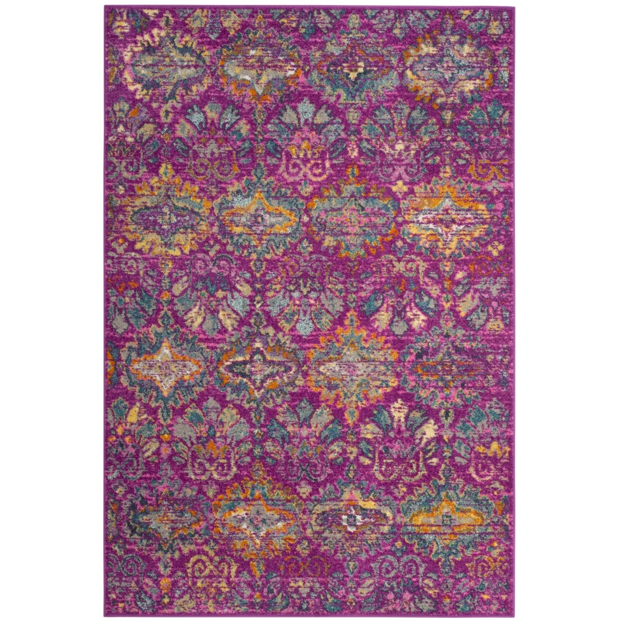 SAFAVIEH Madison Collection MAD144F Fuchsia / Blue Rug