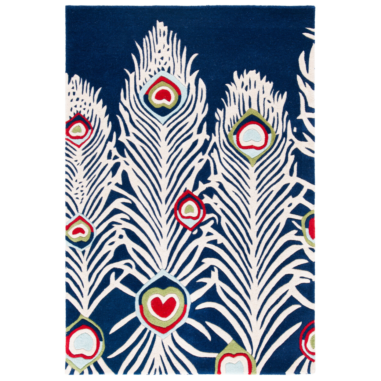 SAFAVIEH Soho Collection SOH709A Handmade Blue/Ivory Rug